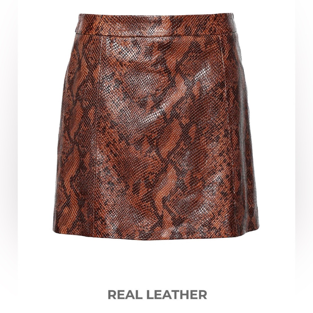 Ynap’s Snake print leather skirt